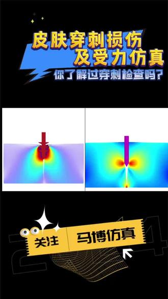 皮肤穿刺有限元仿真#皮肤穿刺 #损伤力学 #comsol仿真 #有限元