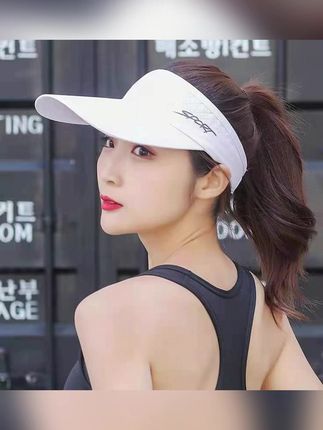 男女户外运动马拉松骑行健身无顶透气遮阳速干空顶跑步帽子#运动空顶帽 #透气遮阳帽 #跑步帽子 #户外运动装备 #速干帽子