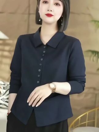 2025新开衫6扣眼秋装简约纯色收腰衬衫扣女气质百搭打底上衣衬衣#收腰衬衣 #衬衣穿搭 #衬衫穿搭 #百搭上衣 #高级感穿搭