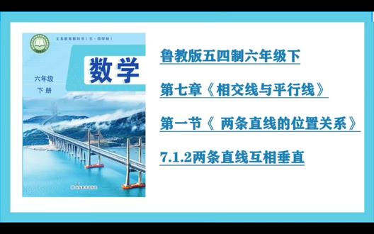 第19集7.1.2两条直线互相垂直(鲁教版54制六年级下)