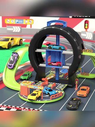 赛车轨道大套装,小车主沉浸式玩 #儿童赛车轨道 #男孩玩具推荐 #汽车轨道模型 #亲子互动玩具 #赛车主题礼物