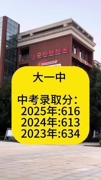 大一中中考录取分#大一中