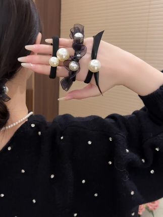 #高弹力发圈 #头绳发圈 #珠珠发圈 #小香风头绳 #发饰头饰