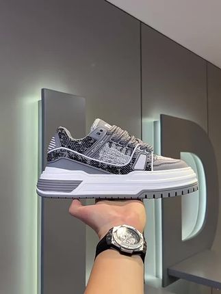 #男鞋推荐 #男鞋 #好鞋推荐 #板鞋男 男鞋秋季网面透气2025新款潮流百搭休闲厚底板鞋男士运动增高潮鞋