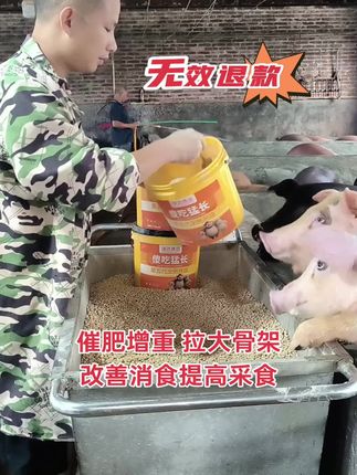养猪人都在用的傻吃猛长,前7天拌料2000斤,后7天拌料5000斤。#猪饲料添加剂 #催肥增重 #农村创业养殖 #三农