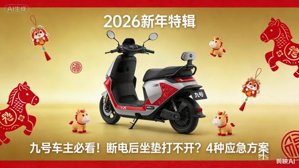 九号车断电后打不开坐桶不用急,4种应急方案帮助你#九号真智能 #九号电动 #九号 #九号开坐桶