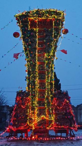 山西太谷北阳传统非遗黑山架火