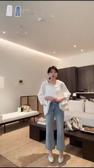WEI STUFF“冰感裤”显瘦弹力软软九分面膜小微喇牛仔裤 #牛仔裤天花板 #牛仔裤的夏天 #显瘦显高显腿长