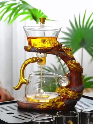 #玻璃懒人自动茶具套装#家用高档自动泡茶壶#办公室会客功夫泡茶器#茶具好物#茶器之美