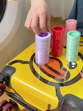 拉杆箱脚轮套静音降低轮子噪音行李箱脚轮避震保护套#轮子保护套 #行李箱轮子保护套 #行李箱轮套 #脚轮 #保护套