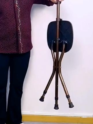 老年人拐杖板凳拐杖凳老年人椅子可坐手杖座椅可折叠#可折叠老年人拐杖凳#多功能拐杖椅#一物多用真方便