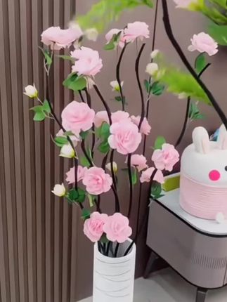 仿真花牡丹娟花大朵假花客厅摆放装饰摆件