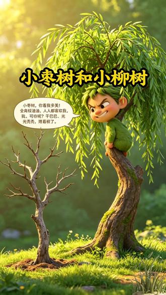 有声绘本故事分享~小枣树和小柳树#幼儿睡前小故事 #创作者中心 #创作灵感