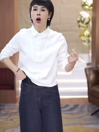 【渲渲推荐】ZY-F5326秋季休闲分割线翻领小衫