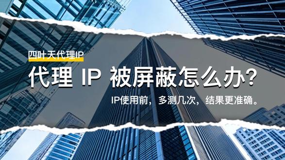 代理IP被屏蔽了怎么办?用之前一定要多测几次 #代理IP #IP屏蔽