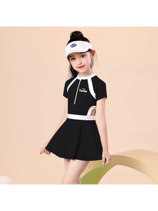 儿童泳衣女孩2025新款专业分体泳装中大童速干防晒游泳衣