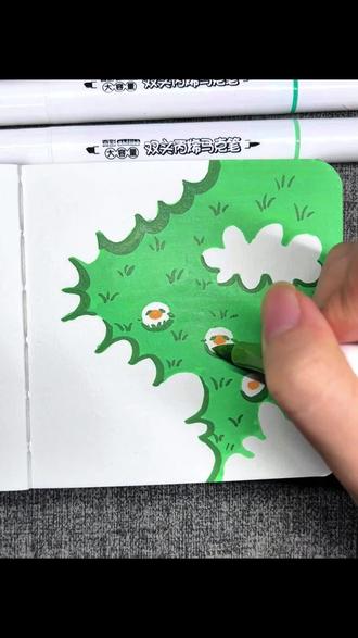 当你一不小心 #画画教程 #简笔画 #画画其实很简单 #马克笔手绘 #风景