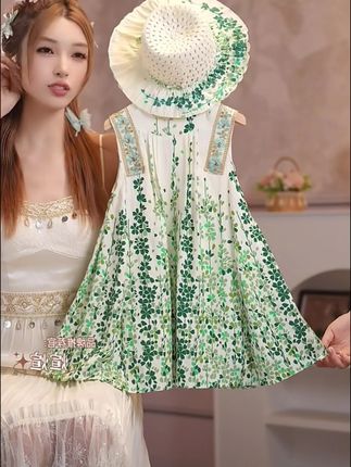 La Chapelle【拉夏贝尔】夏季时尚高级感无袖背心连衣裙