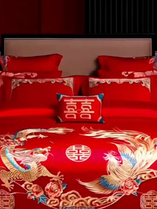 富安娜全棉婚庆四件套 #传承中华传统文化 #婚礼好物 #喜庆用品 @抖音小助手