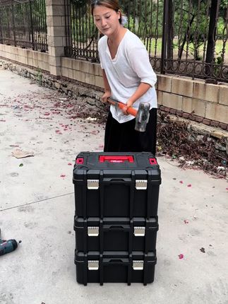 德力西黑武士 #大容量工具箱 抗摔抗打,结实耐用 #五金工具箱 #家用工具箱 #工具箱套装