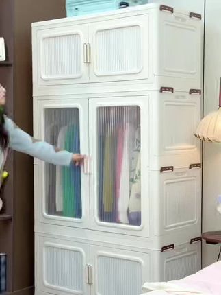 衣柜收纳柜可折叠家用儿童宝宝卧室衣橱塑料置物柜衣服简易储物柜#置物柜 #储物柜 #收纳柜 #衣柜 #衣橱
