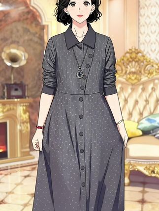 秋冬气质连衣裙,时尚百搭,宽松版型,大码女装#连衣裙 #气质穿搭 #显瘦穿搭 #时尚穿搭 #穿搭