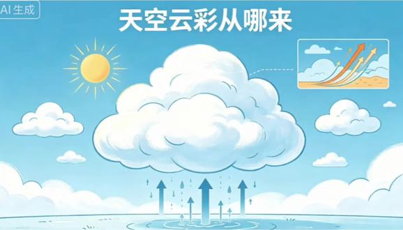 少儿百科故事第一季#天气系统解析 #云图小课堂 #云的知识 云的产生