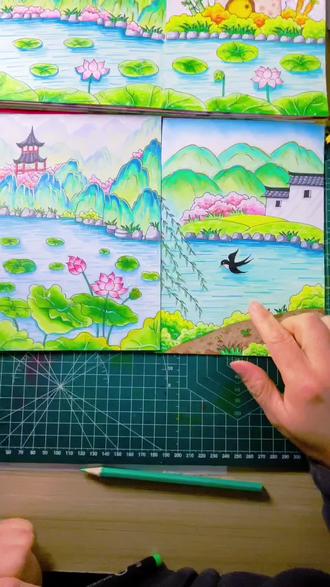 春天就要画绿色的🍃#投稿#画画#简笔画#你敢发我敢画#创作者中心@DOU+小助手