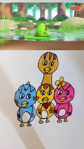 萌鸡小队简笔画#简笔画#动画#萌鸡小队