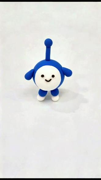 捏个好玩又好看的粘土蛋仔#亲子手工制作 #有趣的儿童手工作品 #粘土 #粘土教程 #治愈