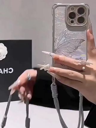 浪漫的流光蝴蝶挂绳手机壳 高级时尚 谁能拒绝吖!夏天出门逛街方便 手机型号齐全#防摔手机壳#这个手机壳真的长在我心巴上了 #仙女必备 #是时候安排一下