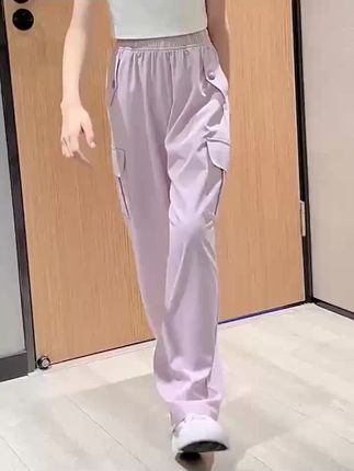 夏季女童流行裤儿童裤子冰丝工装裤2025新款防蚊裤女大童休闲长裤#好物推荐🔥