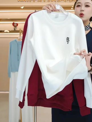 时尚加绒加厚男女情侣款青春设计感情侣INS圆领卫衣-火柴人硅胶 #加绒卫衣 #情侣款卫衣 #设计感卫衣 #时尚卫衣 #卫衣