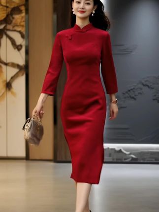 #国风古韵 #优雅气质 #红色系 #秀出新国风 #旗袍