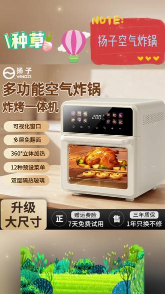 扬子空气炸锅升级可视化多层多功能 #扬子空气炸锅 #空气炸锅升级 #可视化空气炸锅 #多层空气炸锅 #多功能空气炸锅