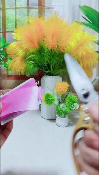 双色芦苇材料手工DIY材料包#DIY材料包 #芦苇材料包 #手工花束