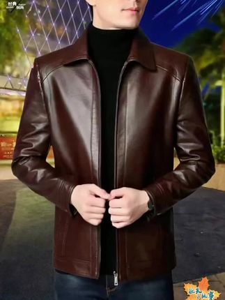 #男士穿搭 #皮衣夹克 #夹克男 #皮衣男
