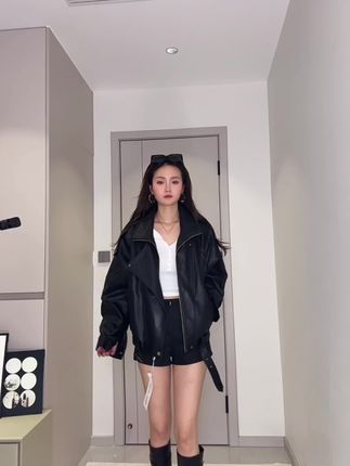 #高级感穿搭 #皮衣搭配