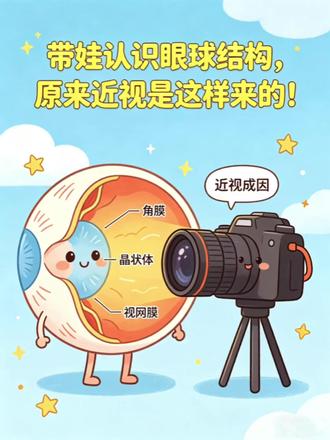 眼球的结构 原来近视是这样来的 为什么会近视#近视 #眼睛 #万万没想到 #涨知识 #鹤壁眼科
