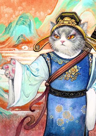 张良:我的算法是最优解,不听我的也没用
#张良算法 #水彩 #画猫 #国潮插画 #手绘卡