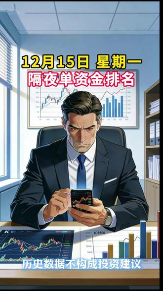 12月15日 星期一 隔夜单资金排名 #股票 #财经 #干货分享