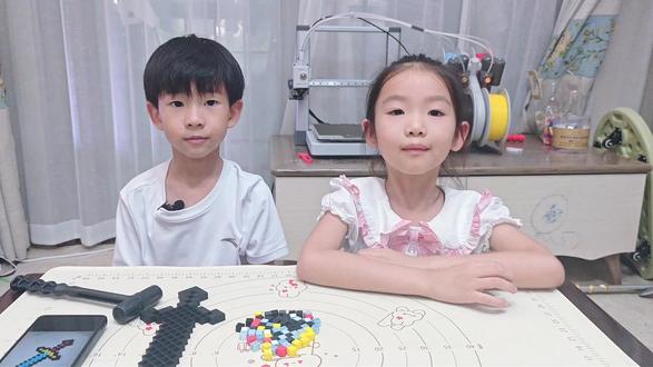 和好朋友一起来玩敲豆 #敲豆 #我的世界 #钻石剑 #颗粒积木 #拼装模型