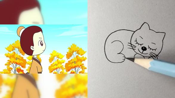 古诗配画 《江雪》一边读唐诗一边学画画#简笔画 #一起学画画 #古诗配画