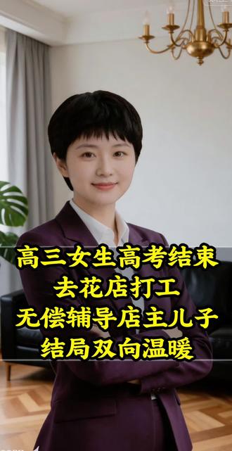 高三女生高考结束去花店打工,无偿辅导店主儿子,结局双向温暖#口播短视频情感故事#正能量#短视频创业