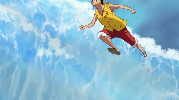 路飞的认亲名场面,强者都是懂人情世故的 #海贼王 #路飞 #红发 #卡普 #绿牛 #卡二