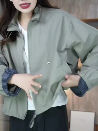 设计感格子拼接短外套女欧洲站2025年早秋新款时尚百搭显瘦上衣潮