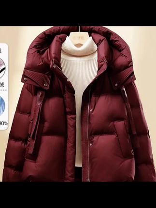 雅鹿羽绒服女2024冬季新品时尚短款休闲面包服小个子保暖北方 外套#高端大气上档质量杠杠滴 #做工精细面料舒服保暖 #穿出自己的风格