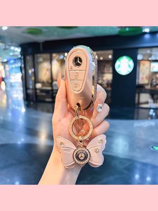2025款奔驰C260L钥匙套C300L扣C200L壳女士汽车用品E300L包新C级#汽车钥匙套#汽车钥匙保护套#汽车钥匙包