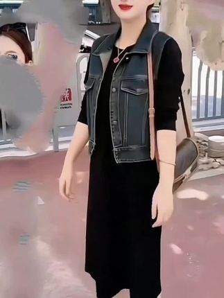 #牛仔马甲#背心夹克外套