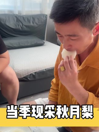 一口下去都是汁水,莱阳秋月梨 又脆又甜,酥脆化渣,冰糖甜,核小肉厚#菜阳梨#梨#秋月梨水果#应季水果